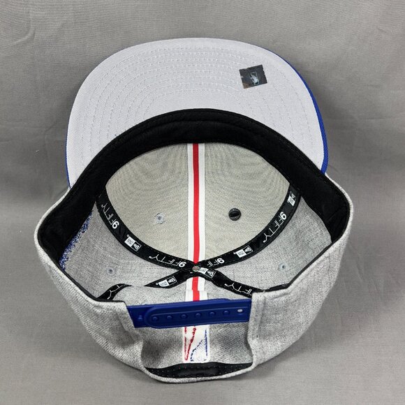 Philadelphia 76ers NBA Snapback Hat New Era 950 Draft Gray Philly Sixers Mens - Picture 13 of 14